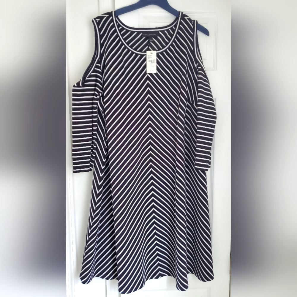 Lane Bryant Cold Shoulder fit and flare dress